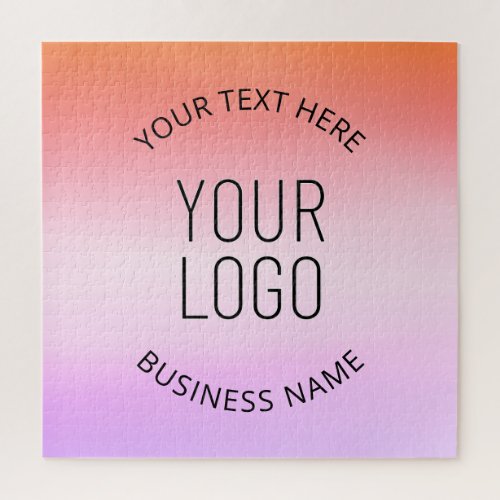 Add Your Logo  Colorful Sunset Gradient Colors  Jigsaw Puzzle