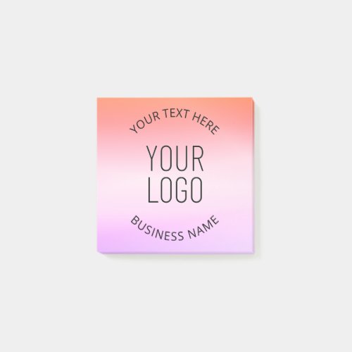 Add Your Logo  Colorful Sunset Gradient Colors  Post_it Notes