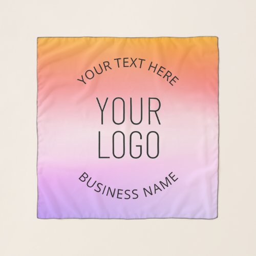 Add Your Logo  Colorful Sunset Gradient Colors  Scarf