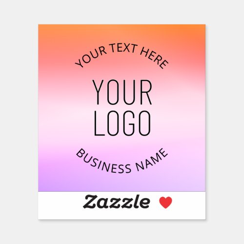 Add Your Logo  Colorful Sunset Gradient Colors  Sticker