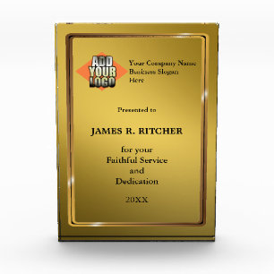 Add Your Logo Corporate Custom Recognition Award