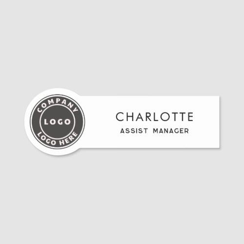 Add Your Logo Corporate Employee Personalized Name Tag