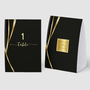 Add your logo Corporate event table number Paper Table Tent