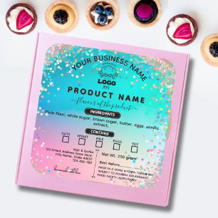 Add your Logo Cottage Law Food label holographic
