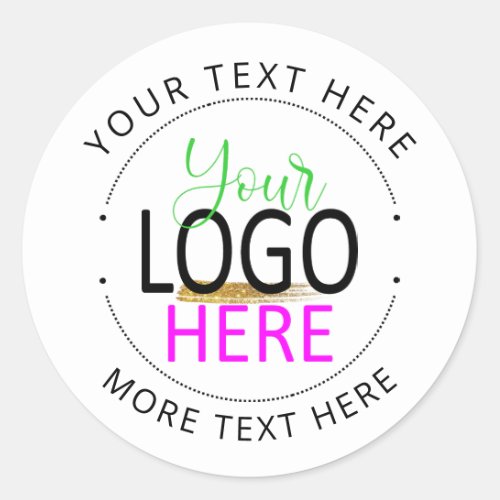 Add Your Logo Create Your Own Small Business  Classic Round Sticker