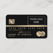 Add Your Logo Credit Card Styled Gold and Black (Front)