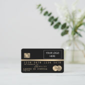 Add Your Logo Credit Card Styled Gold and Black (Standing Front)
