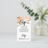 ADD YOUR LOGO cup CARE vinyl business watercolor Business Card (Standing Front)