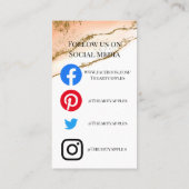 ADD YOUR LOGO cup CARE vinyl business watercolor Business Card (Back)
