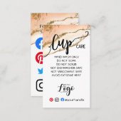 ADD YOUR LOGO cup CARE vinyl business watercolor Business Card (Front/Back)