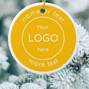 Add your logo Custom Business Christmas Ornament