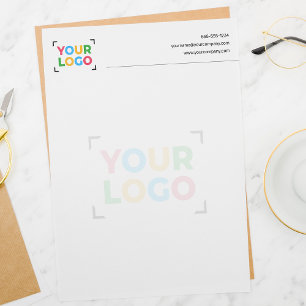 Add Your Logo Custom Business Company Contact Info Letterhead