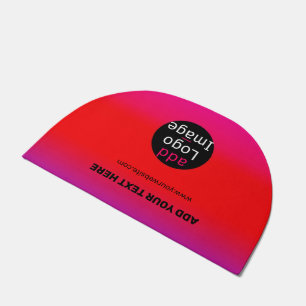 Add Your Logo Custom Business Magenta Guest View Doormat