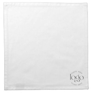 Add Your Logo Custom Business Promotional White Cloth Napkin
