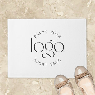 Add Your Logo Custom Business Promotional White Doormat
