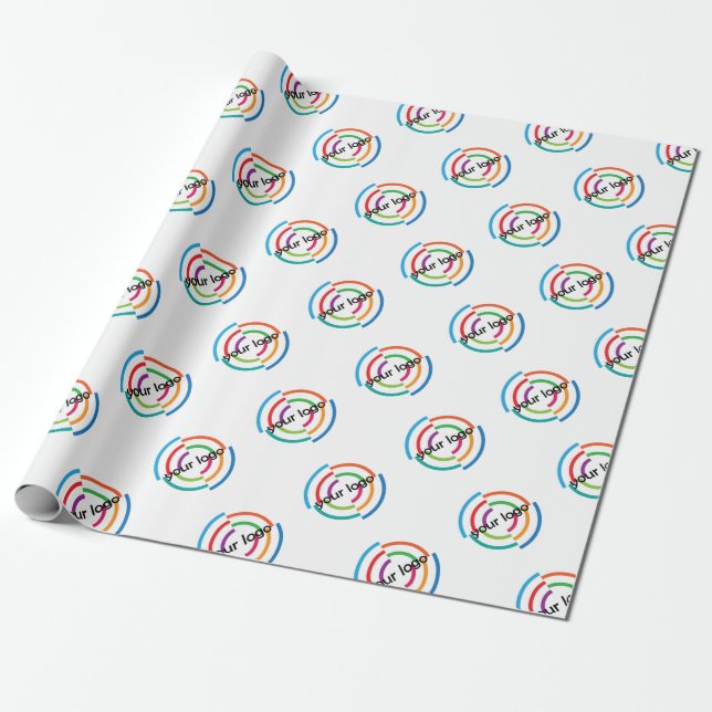 ADD Your LOGO CUSTOM company business CORPORATE Wrapping Paper (Unrolled)