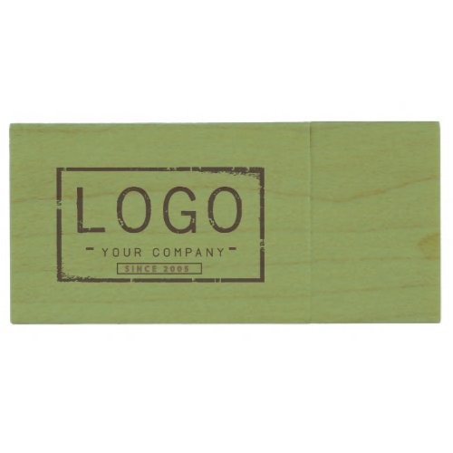 Add your logo custom storage wood flash drive