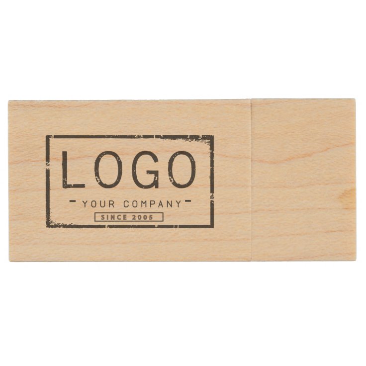 Add Your Logo Custom Storage Wood Flash Drive | Zazzle