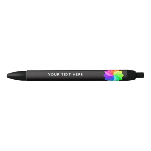 Add your Logo Custom Text Black Business Black Ink Pen