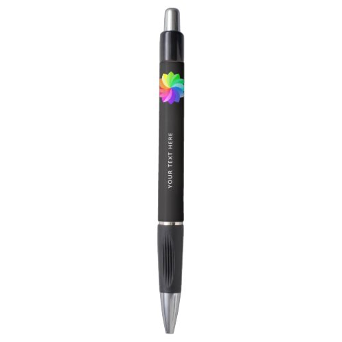 Add your Logo Custom Text Black Business Pen