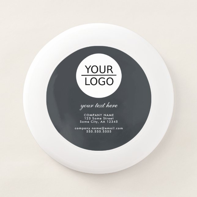 Add your Logo Custom Text Company Grey  Wham-O Frisbee (Front)