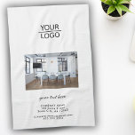 Add your Logo Custom Text Company Photo  Kitchen Towel<br><div class="desc">Add your Logo with a Custom Text Company Photo Promotion Kitchen Towel. Add your photo,  logo and customize the text,  company name,  address and contact information. Business promotion or giveaway for your clients and business partners.</div>