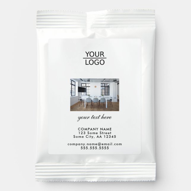 Add your Logo Custom Text Company Photo  Lemonade Drink Mix (Front)