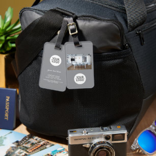 Add your Logo Custom Text Company Photo  Luggage Tag
