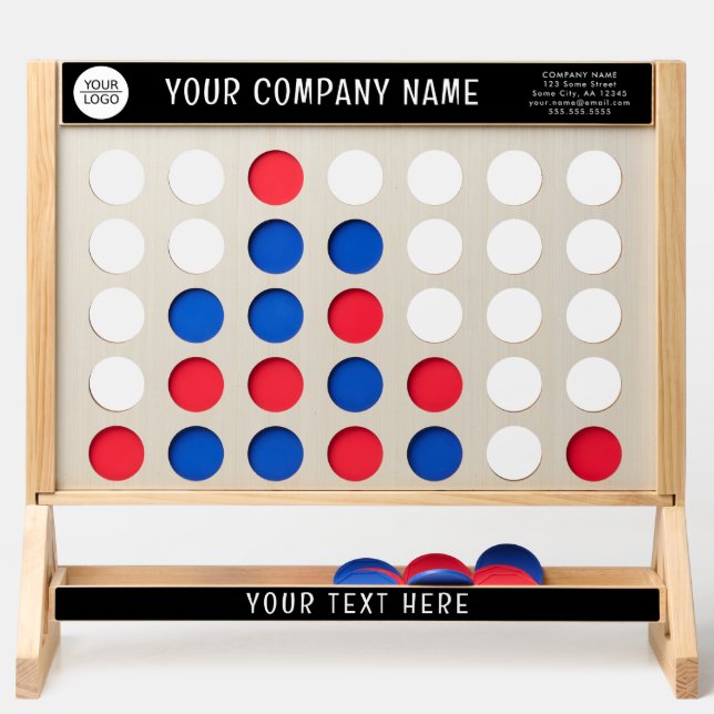 Add your Logo Custom Text Company Promotion Black Fast Four (Front)