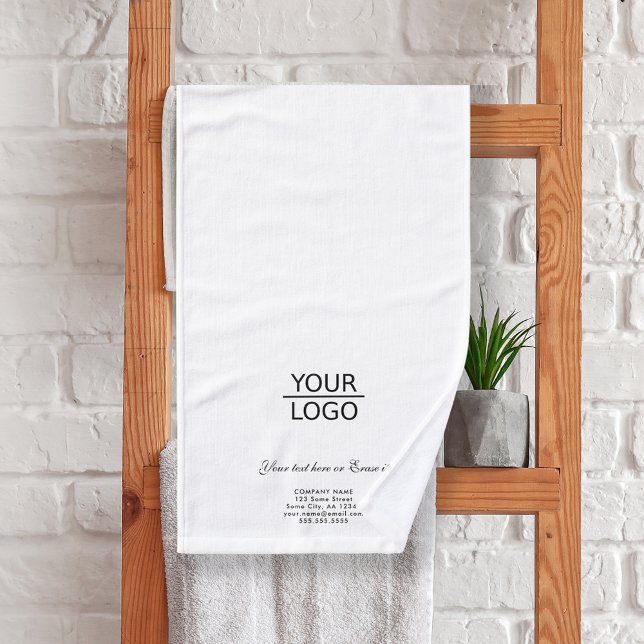 Add your Logo Custom Text Company Promotion Hand Towel (Creator Uploaded)