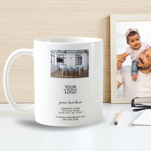 Add your Logo Custom Text Company Promotion Photo Coffee Mug