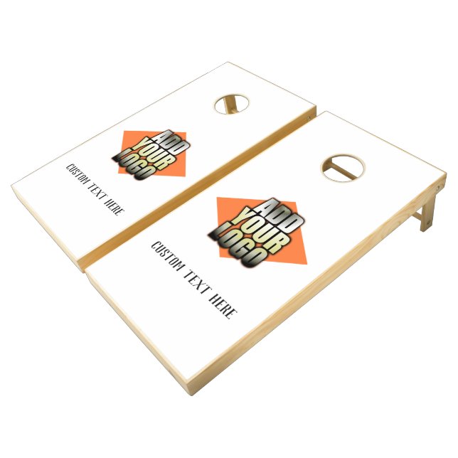 Add Your Logo Custom Text Create Your Own Cornhole Set (Angled)