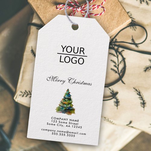 Add your Logo Custom Text Promotion Christmas Tree Gift Tags