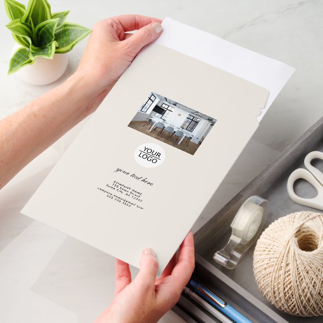 Add your Logo Custom Text Promotion Photo Envelope Mailers (Desk)