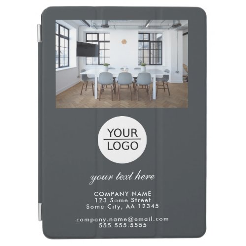 Add your Logo Custom Text Promotion Photo Grey iPad Air Cover