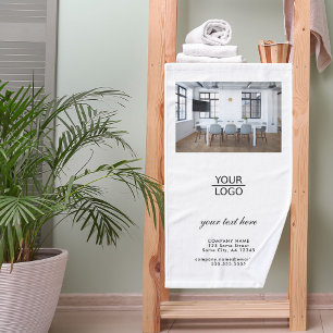Add your Logo Custom Text Promotion Photo Hand Towel