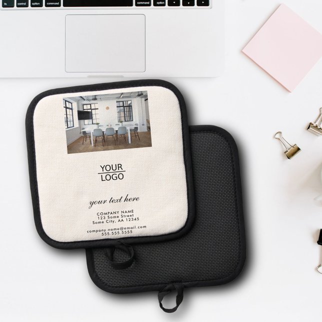 Add your Logo Custom Text Promotion Photo Pot Holder (Creator Uploaded)