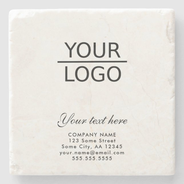 Add your Logo Custom Text Promotion  Stone Coaster (Front)