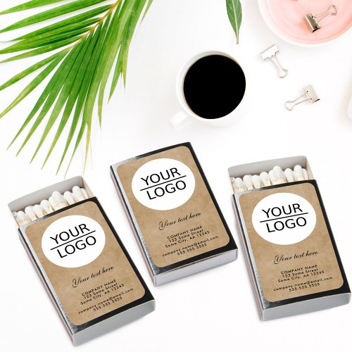 Add your Logo Custom Text Rustic Company Promotion Matchboxes