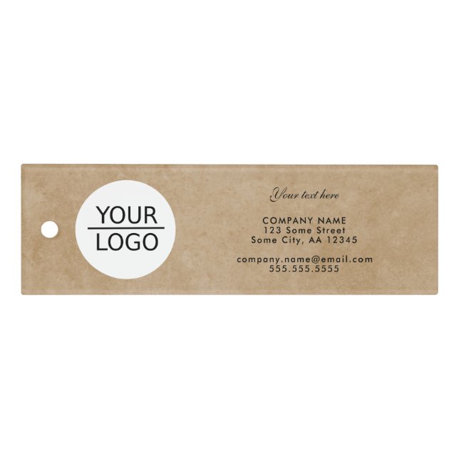 Add your Logo Custom Text Rustic Promotion Ruler (Front)