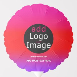 Add Your Logo Customizable Business Magenta  Balloon