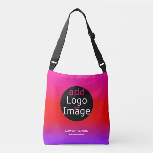 Add Your Logo Customizable Business Magenta Crossbody Bag