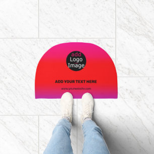 Add Your Logo Customizable Business Magenta  Doormat