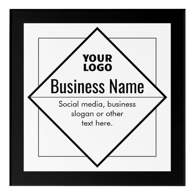 Add Your Logo Customizable Template Acrylic Print (Front)