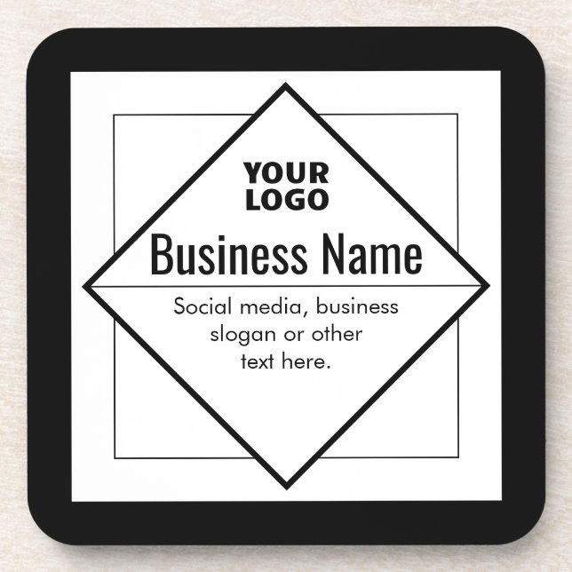Add Your Logo Customizable Template Beverage Coaster (Front)