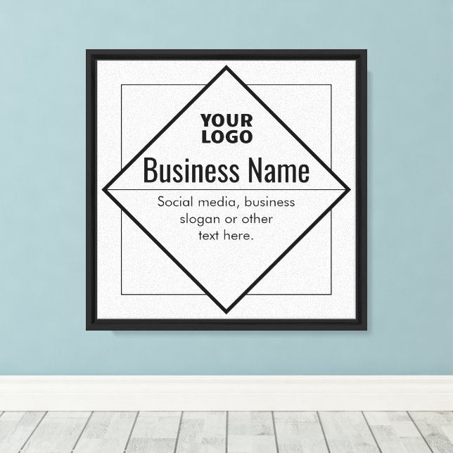 Add Your Logo Customizable Template Canvas Print (Insitu(Wood Floor))