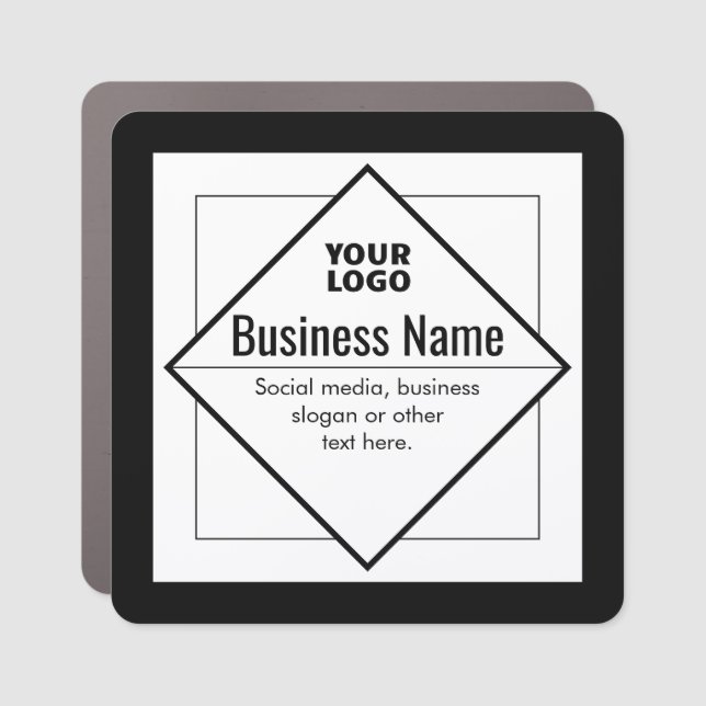 Add Your Logo Customizable Template Car Magnet (Front)