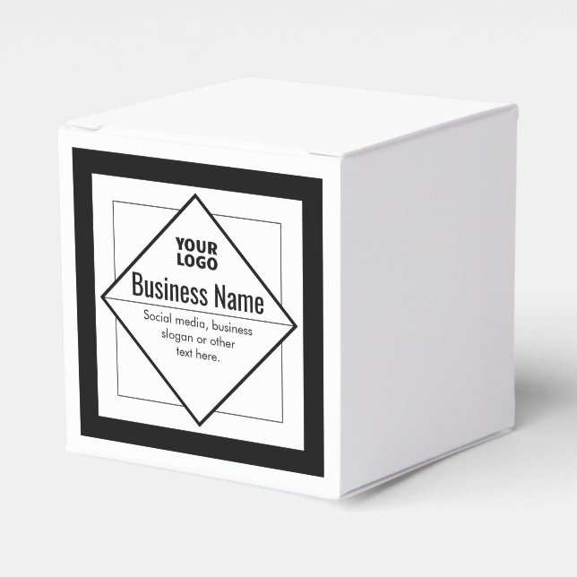 Add Your Logo Customizable Template Favor Boxes (Front Side)
