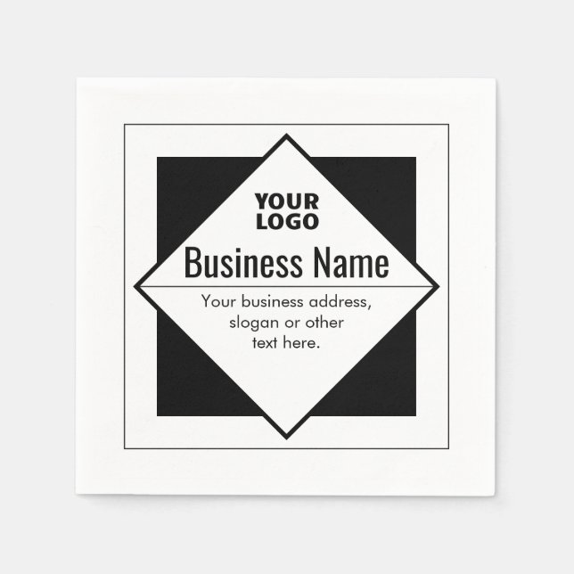 Add Your Logo Customizable Template Napkins (Front)