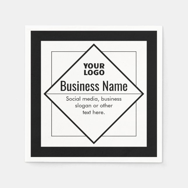 Add Your Logo Customizable Template Napkins (Front)